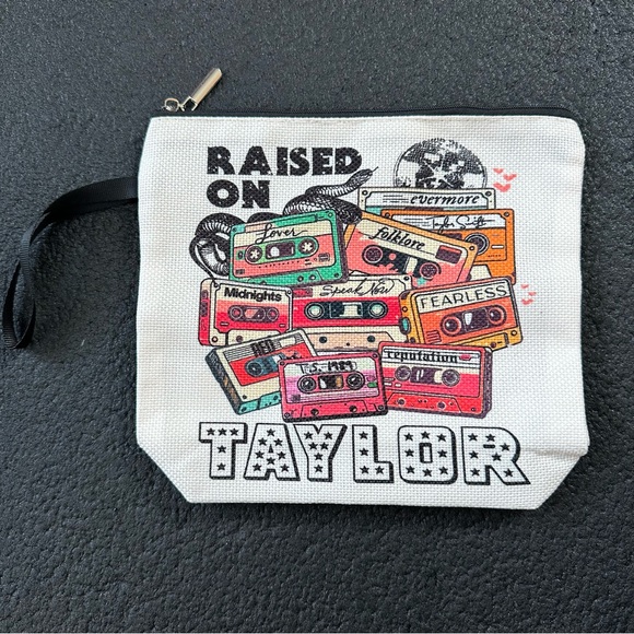 Taylor Swift Albums Makeup Bag Zipper Pouch Case Midnights Eras Fearless NEW - Picture 1 of 3